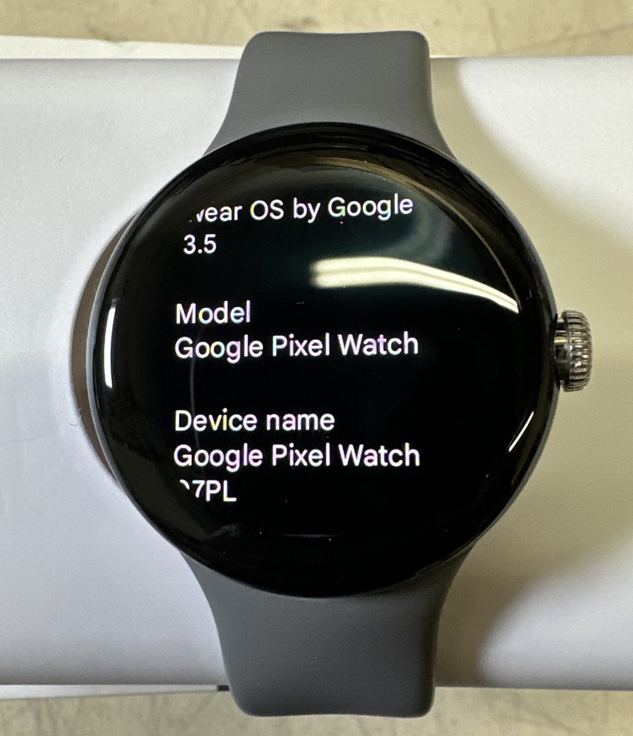 Google Pixel Watch 41mm Polished Silver Stainless Steel Case with Charcoal