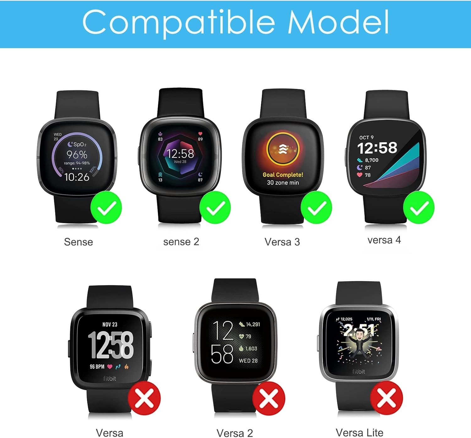 Soft Woven Nylon Strap Compatible with Fitbit Versa 4 3