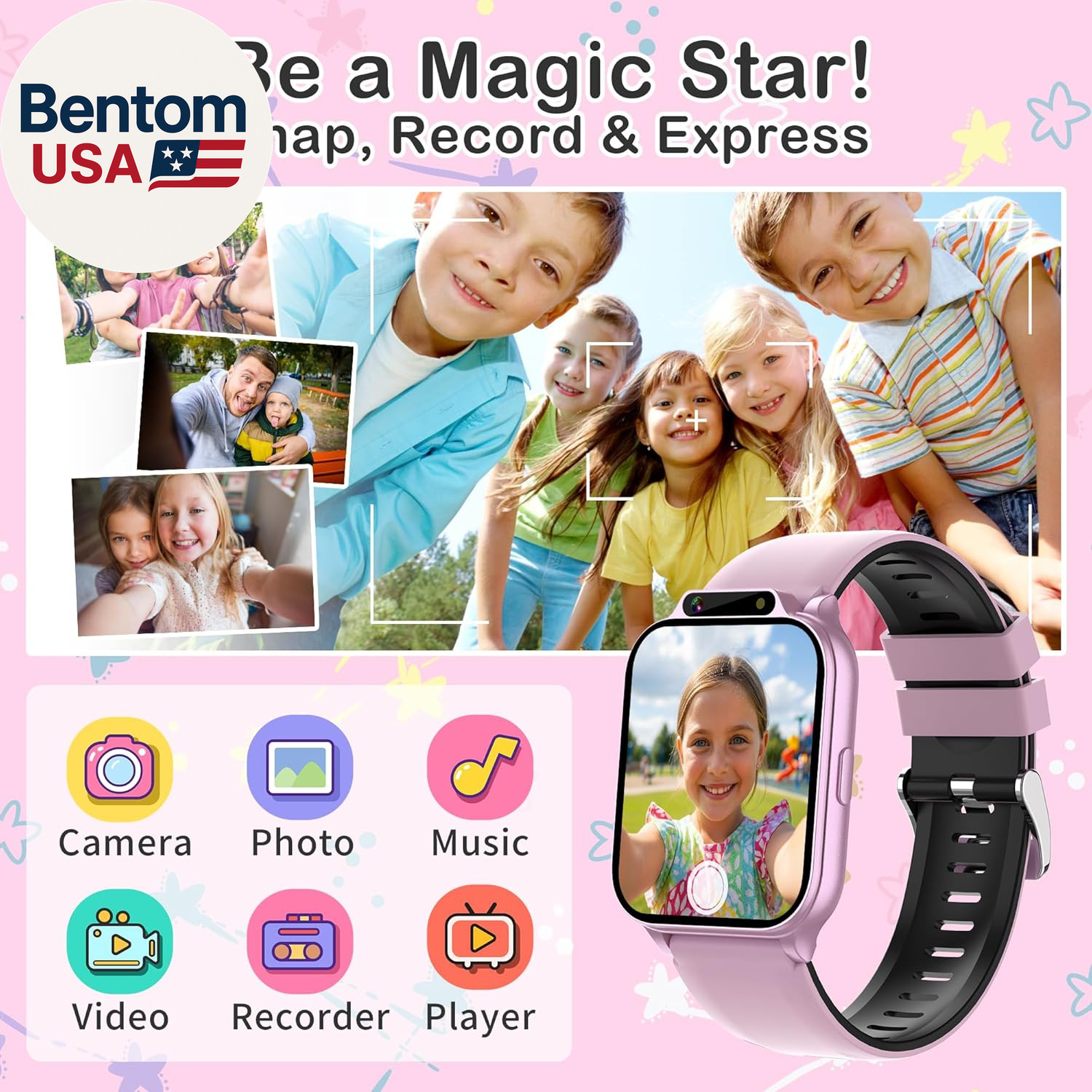 Kids Waterproof Smart Watch Girls with Fitness Tracker Sports Activity Pedometer