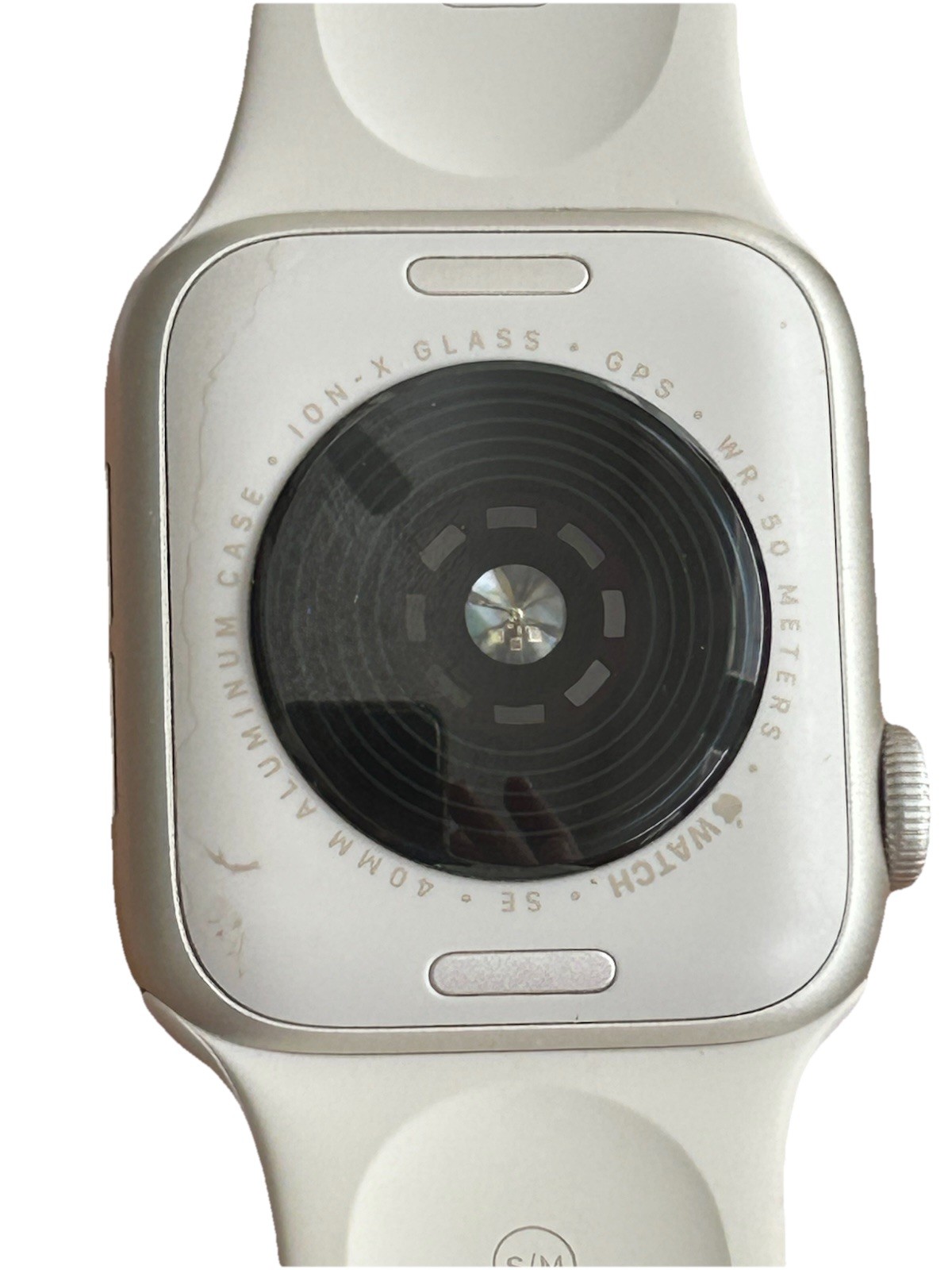 Apple Watch SE 2 40mm Aluminum Starlight Sport Band Model MXEF3LL/A Sz Band S/M