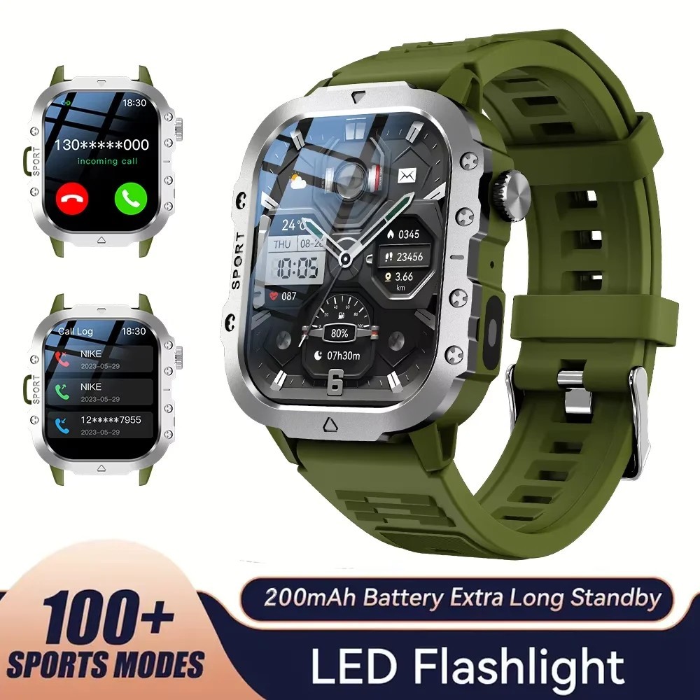 2.01″ HD AMOLED Smart Watch Fitness Tracker Bluetooth Call Voice Assistant Gift