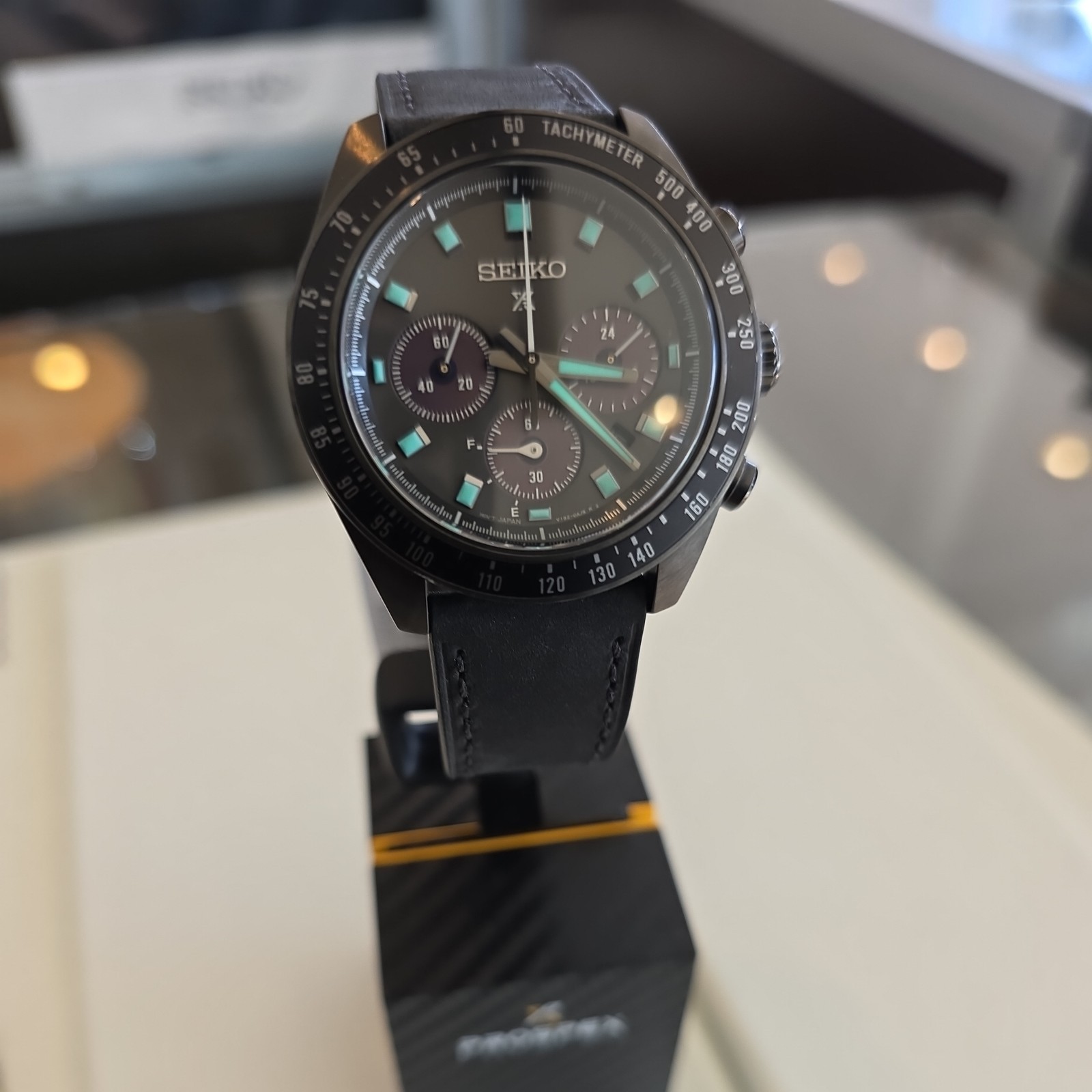 SEIKO Prospex Black Series Speedtimer Solar Chronograph Watch SSC923
