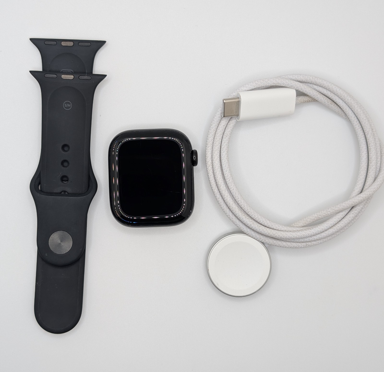 Apple Watch Series 10 / 42 mm GPS Jet Black/ Black Sport Band (Very Good). ~K99~