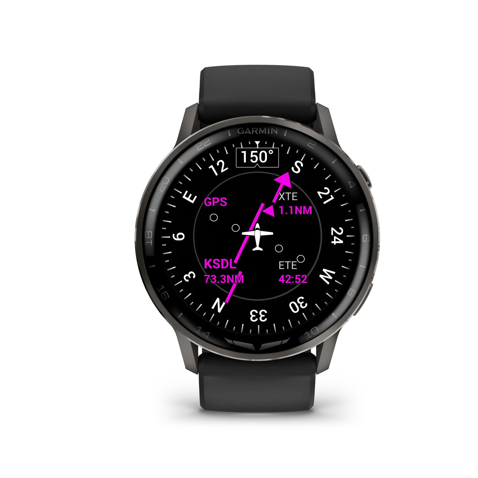 Garmin D2 Air X15 Slate with Black Silicone Band Smartwatch 010-03014-51