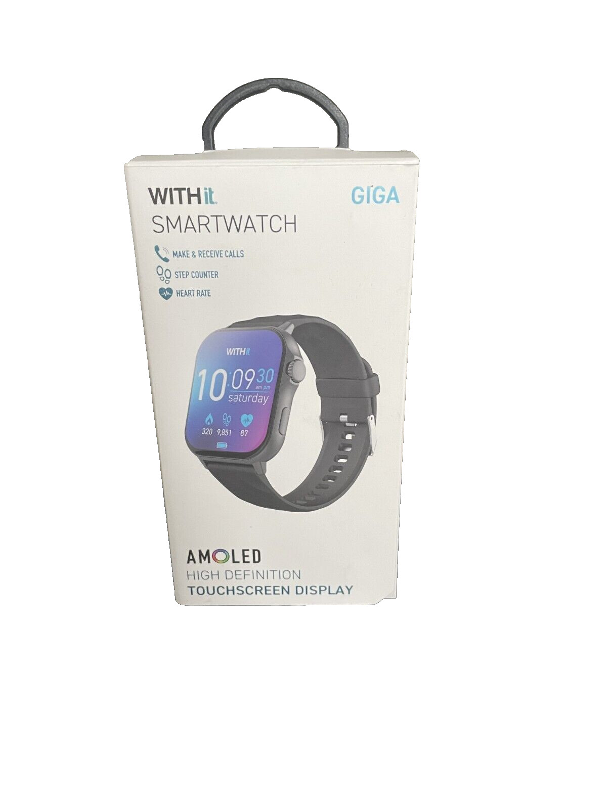 Giga Withit Smartwatch, Amoled High Defintion Touchscreen Display