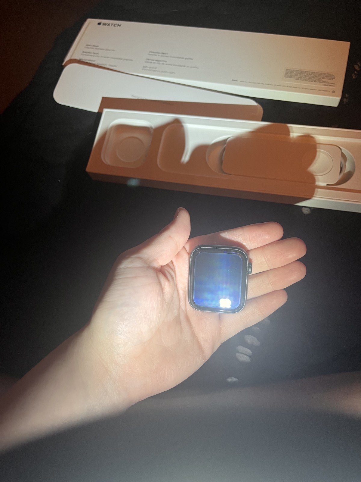 Apple Watch SE 44mm Aluminum Case Second Generation With Additional Fabric Band.