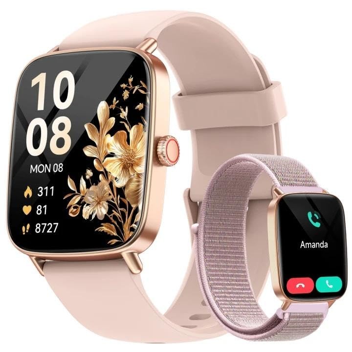 HD Smart Watch for Women – 1.85” Fitness Tracker, Heart Rate, Sleep Monitor, IP6