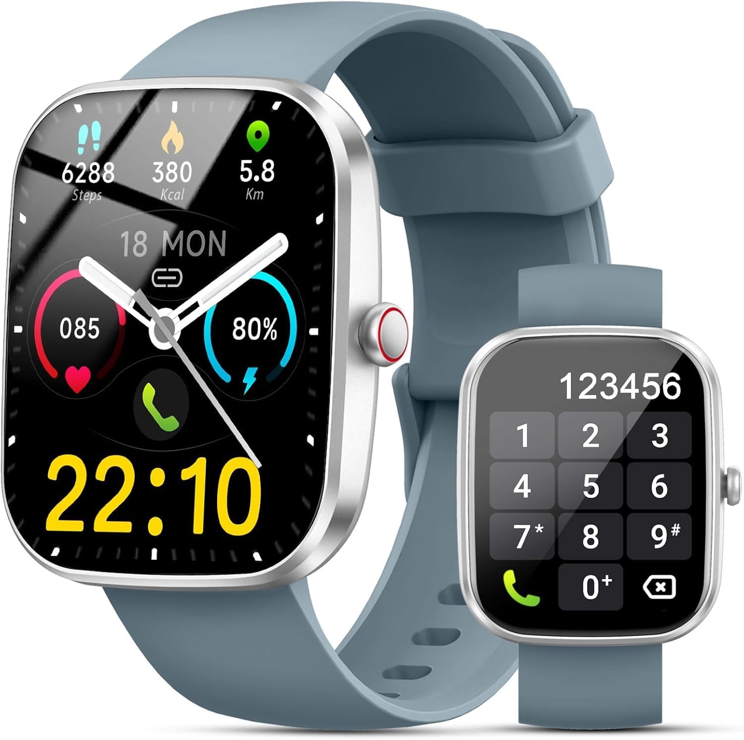 , 1.96″ HD , Touch Screen Answer/Make , IP68 Waterproof 100+ Sport Fitness Tr…