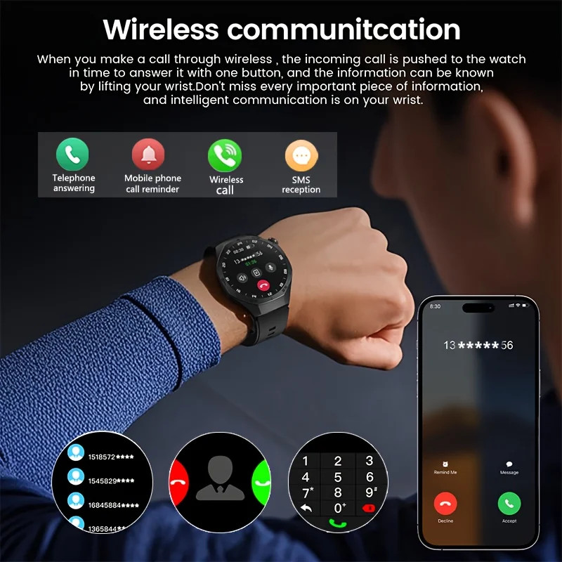 Smartwatch for Men and Women – 1.52″ Screen – Bluetooth Calling – 2026 Model