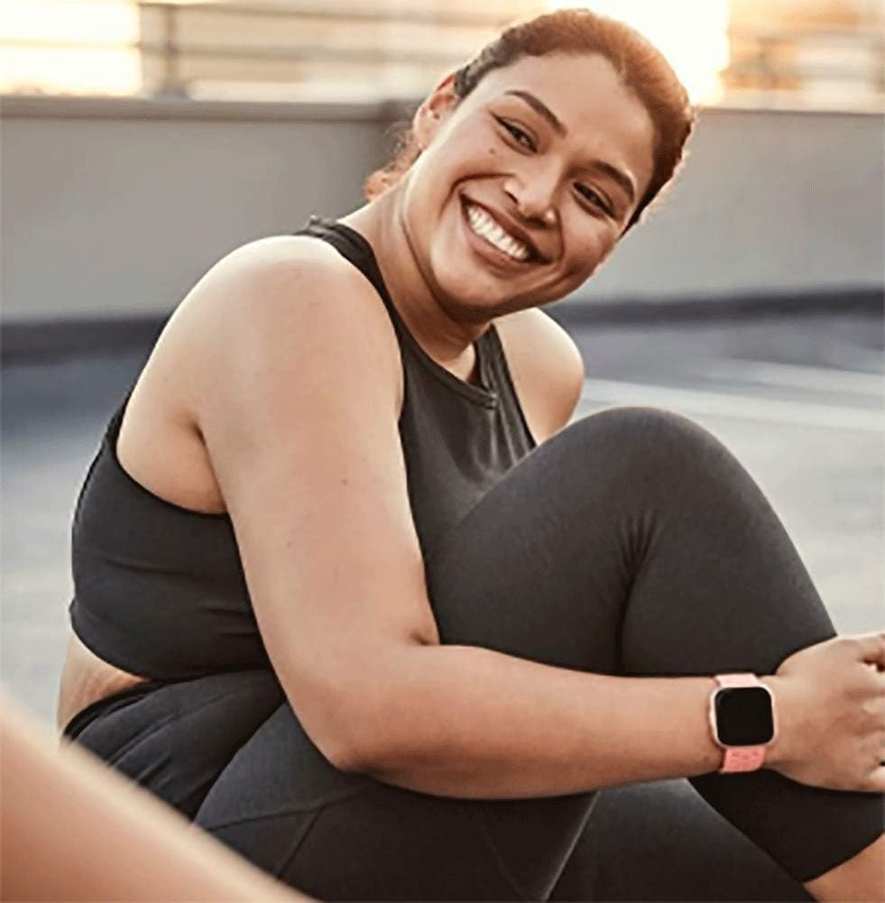 Silicone Strap Compatible with Fitbit Versa/Versa 2, Adjustable Accessory