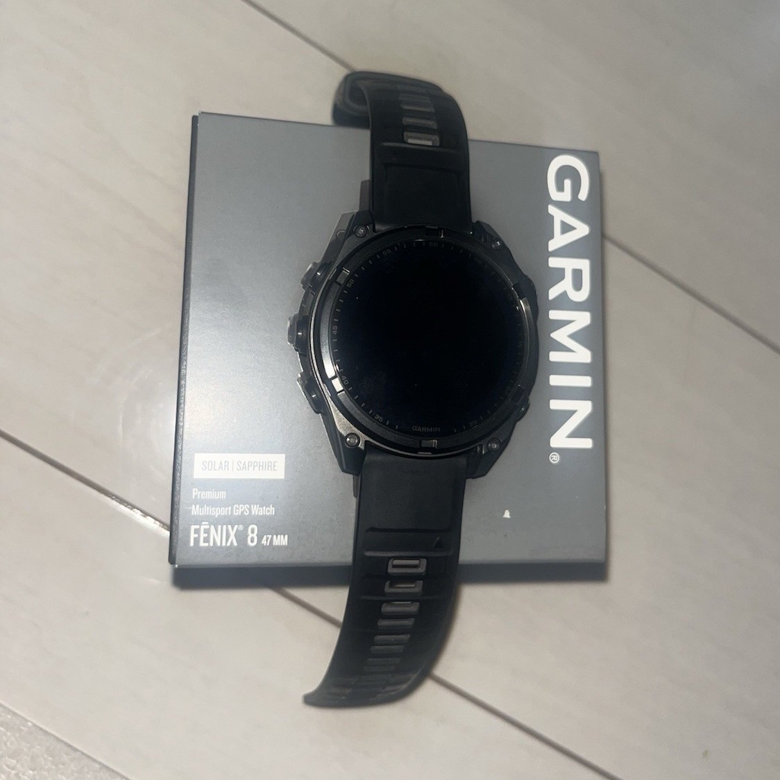Garmin Fenix 8 Solar Sapphire Multisport GPS Watch 47 mm Black Silicone Band