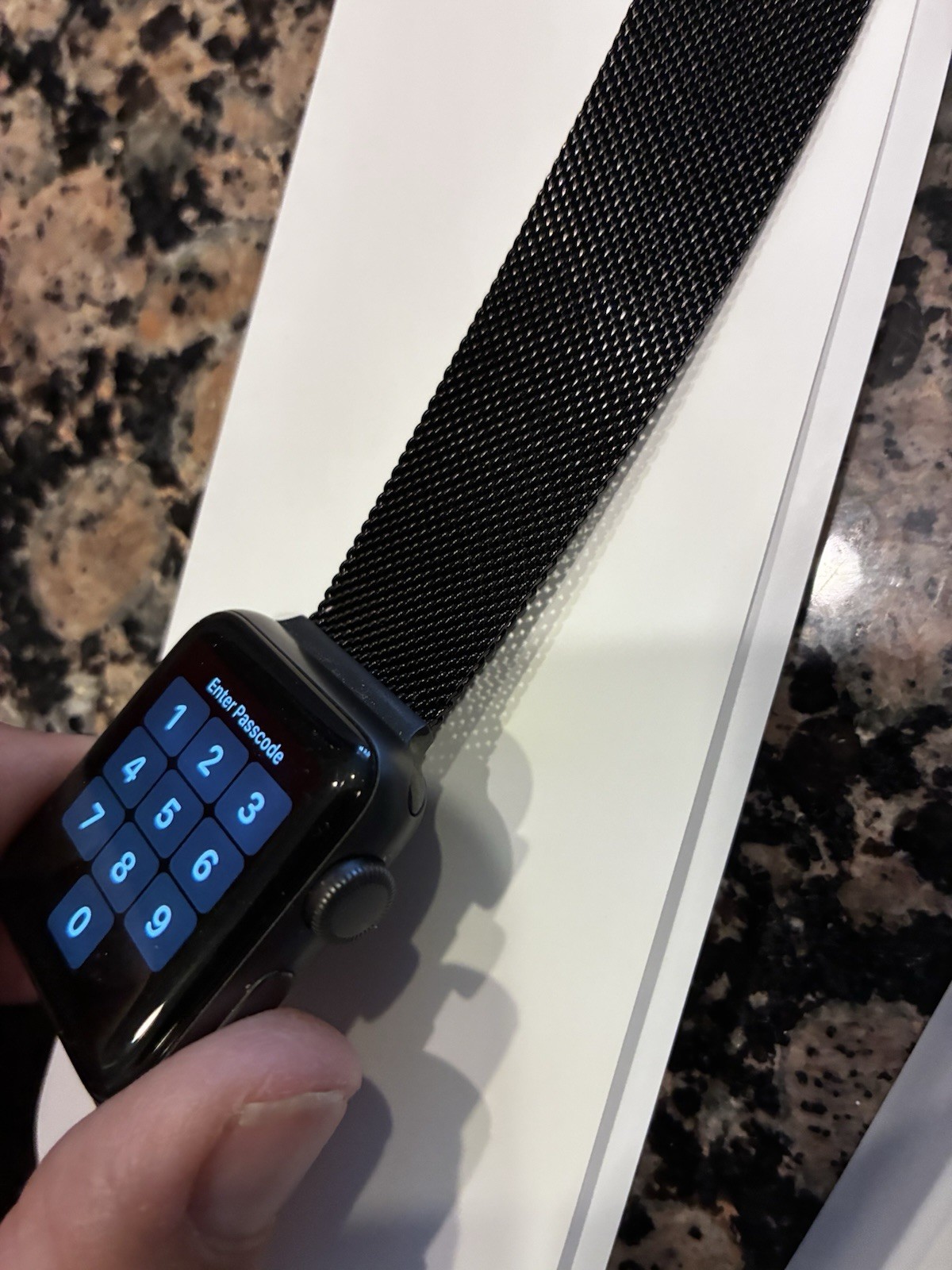 Apple Watch Series 3 38mm Space Gray Aluminum Case with Black Sport Band…