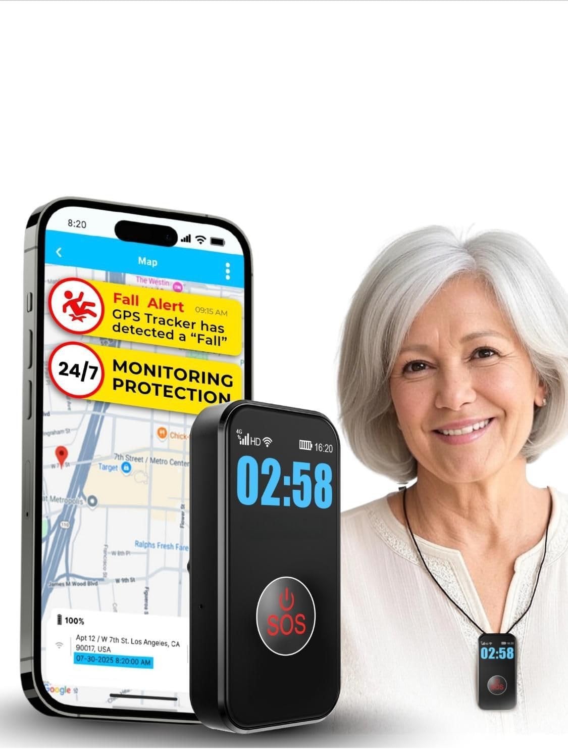 Medical Alert Pendant for Seniors — Alerts Go Direct to Family, No Call Cente…
