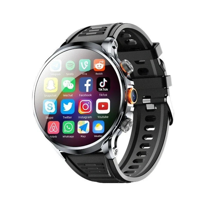 1.95″ Android 4G Smart Watch NFC Heart Rate Monitor HD Camera SIM WiFi Call NEW
