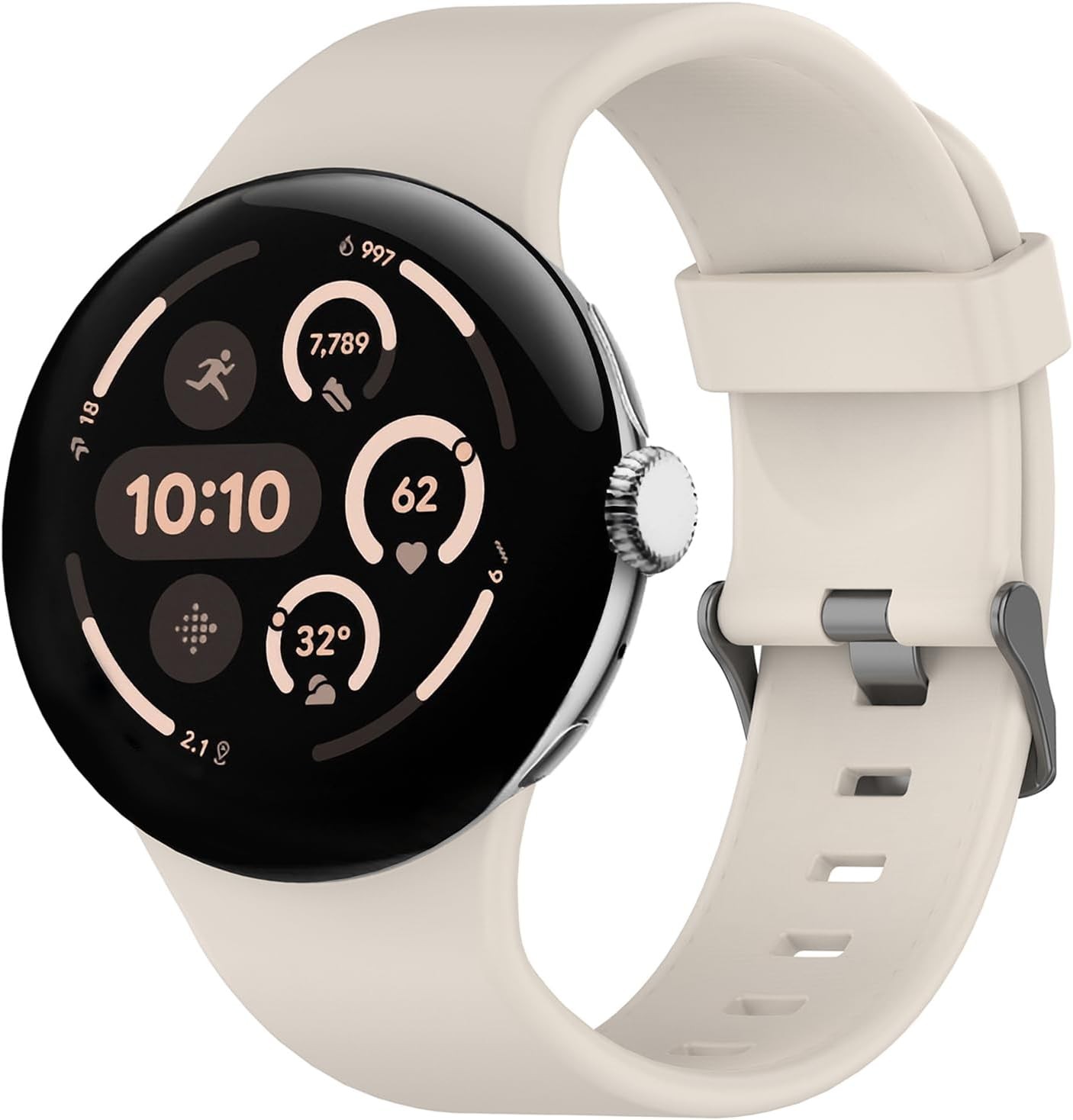 No Gap Soft Silicone Strap for Google Pixel Watch 4 (45mm) Compatibility