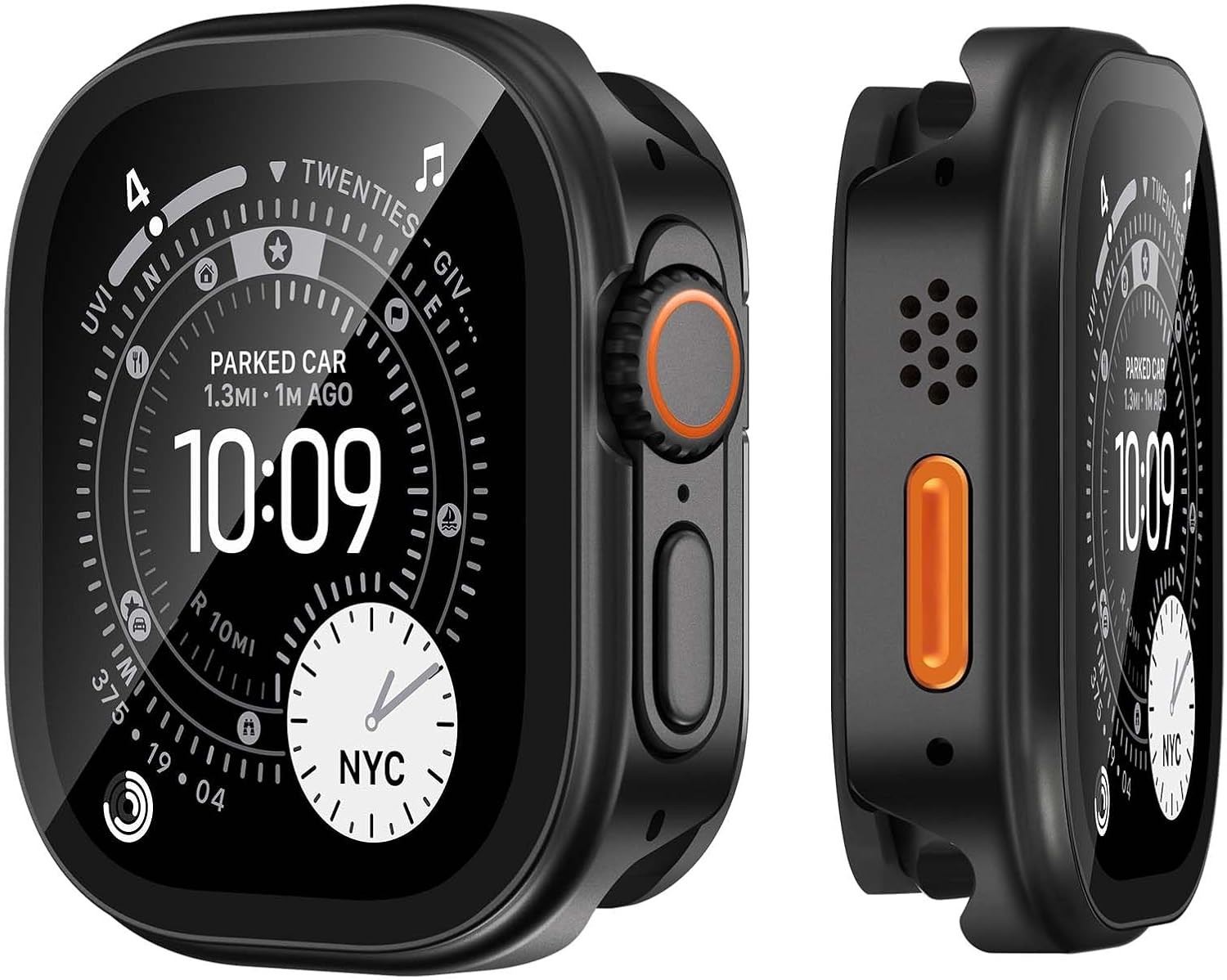 3 in-1 Case for Apple Watch Ultra 49mm, Ultra-Thin Lightweight Screen Protector