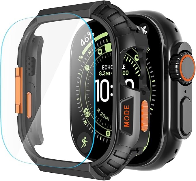 Waterproof Rugged Bumper Case for Apple Watch Ultra 49mm Compatible with Men Wom