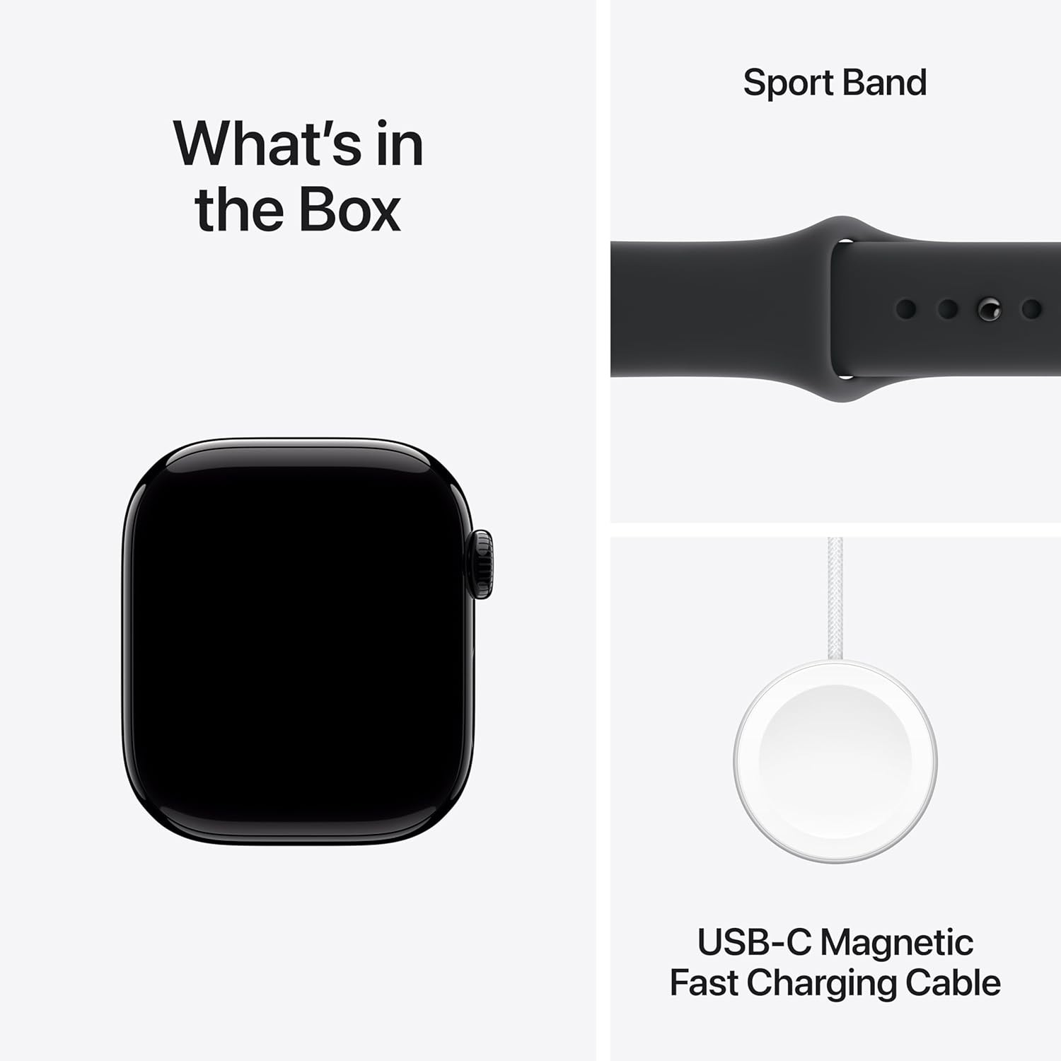 Apple Watch Series 11 46mm GPS Jet Black w/ M/L Black Sport Band