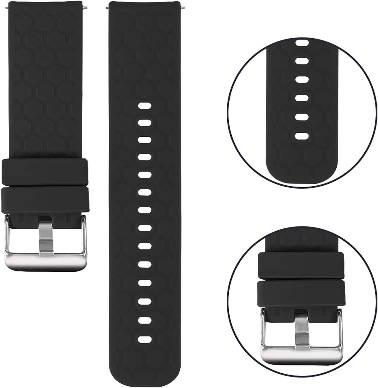 Comfortable Silicone Watch Band with Quick Release Pins for Easy Installation