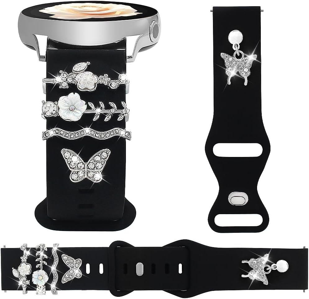 Silicone Band for Samsung Galaxy Watch 7/6/5/4 40/44mm with Charms