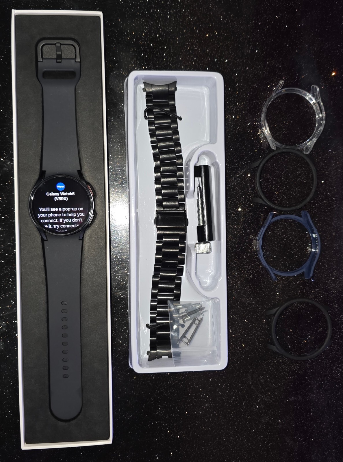 Samsung Galaxy Watch6 40mm Aluminum Case Graphite Smartwatch Wi-Fi/LTE Extras!