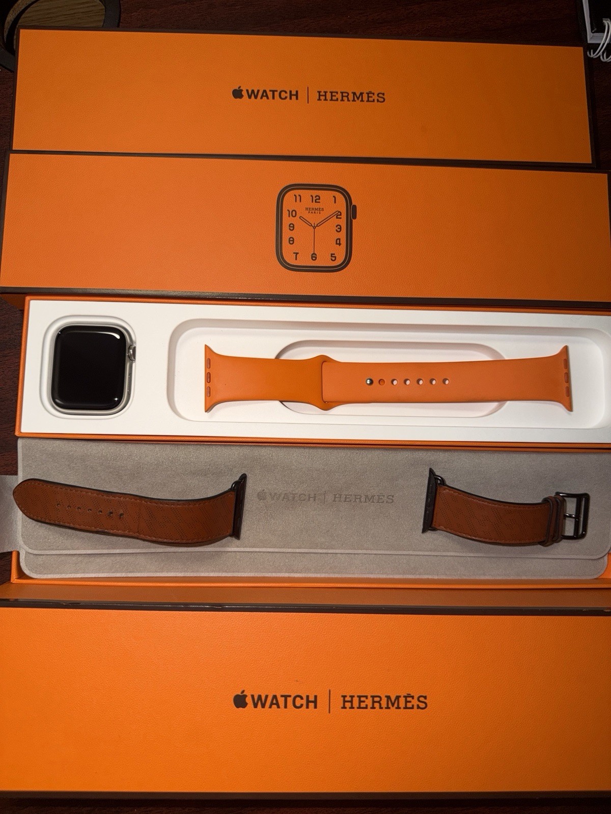 Apple Watch Hermes Series 8 GPS + Cellular, 45mm Silver Stainless Steel Case
