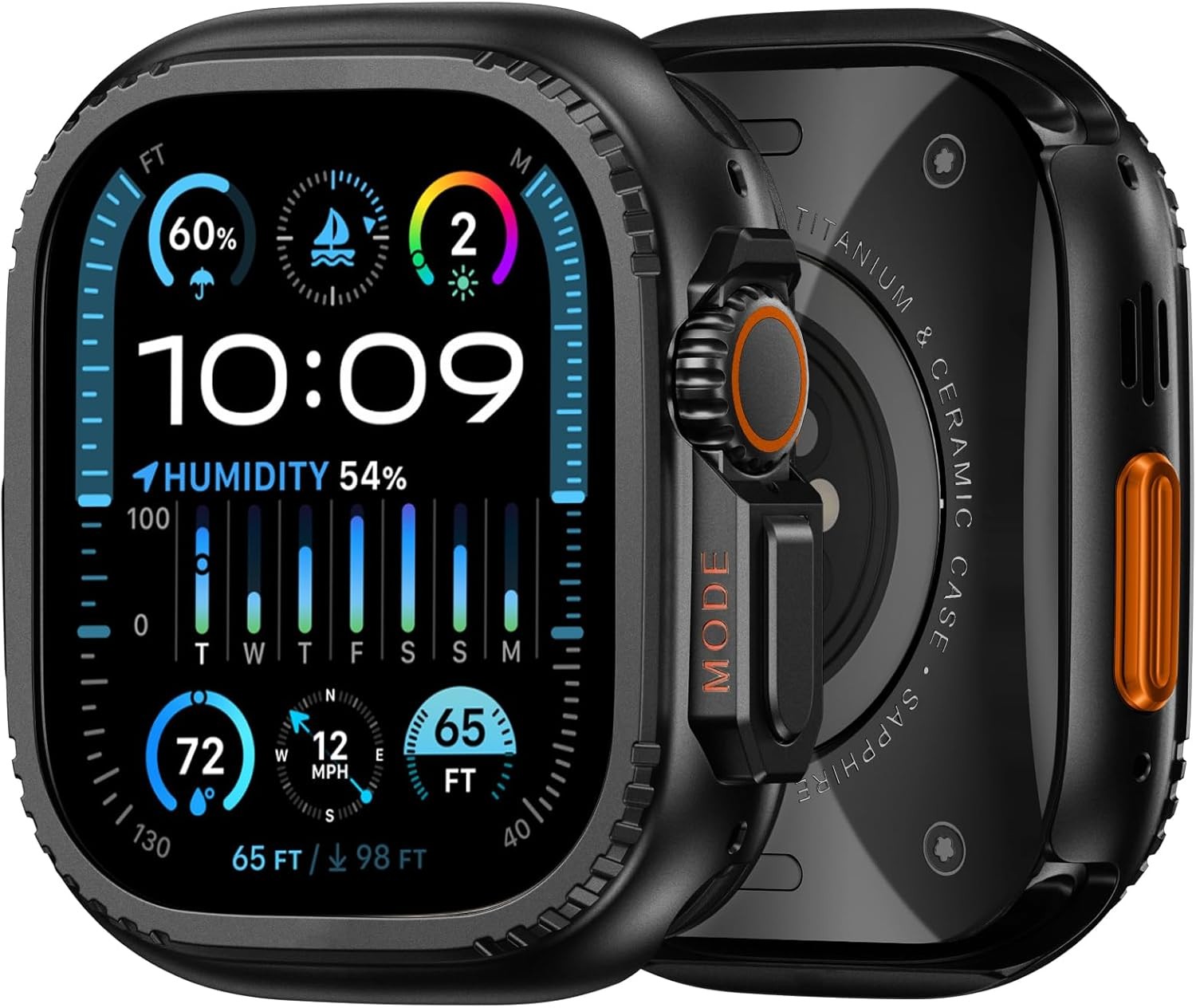 Rugged Metal Bumper Case for Apple Watch Ultra 49mm Stylish Thin Frame