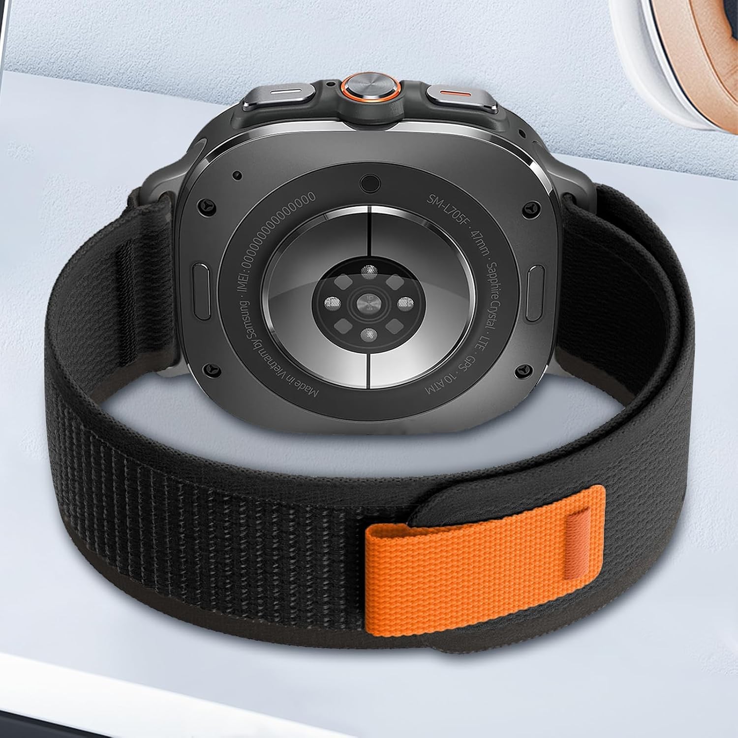 Only Strap For Samsung Galaxy Watch Ultra 47mm Rugged Fabric Nylon Sport Loop