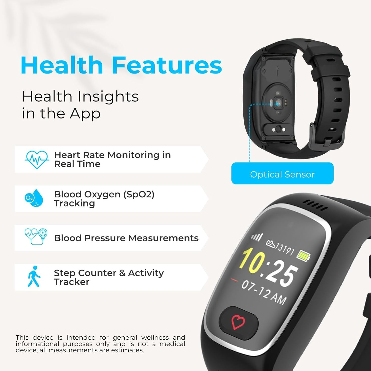 Smartwatch: Medical Alert Bracelet with GPS Tracker, Fall Detection Smart Watch,