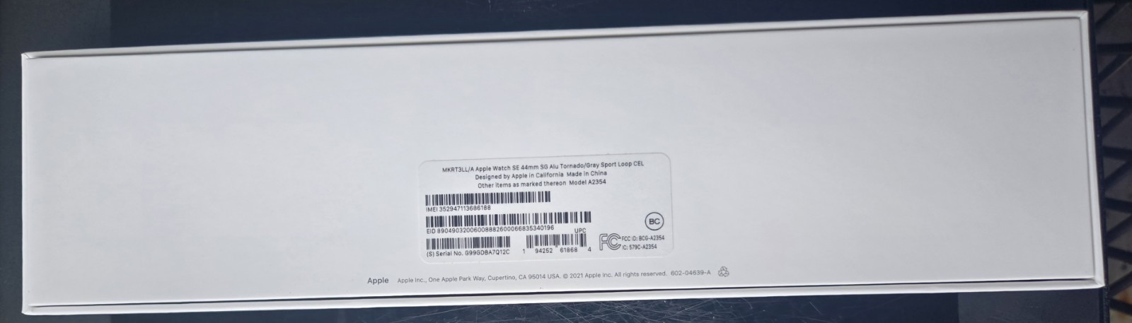 Apple Watch MKRT3LL/A SE 44mm SG ALU Tornado Gray Sport Loop