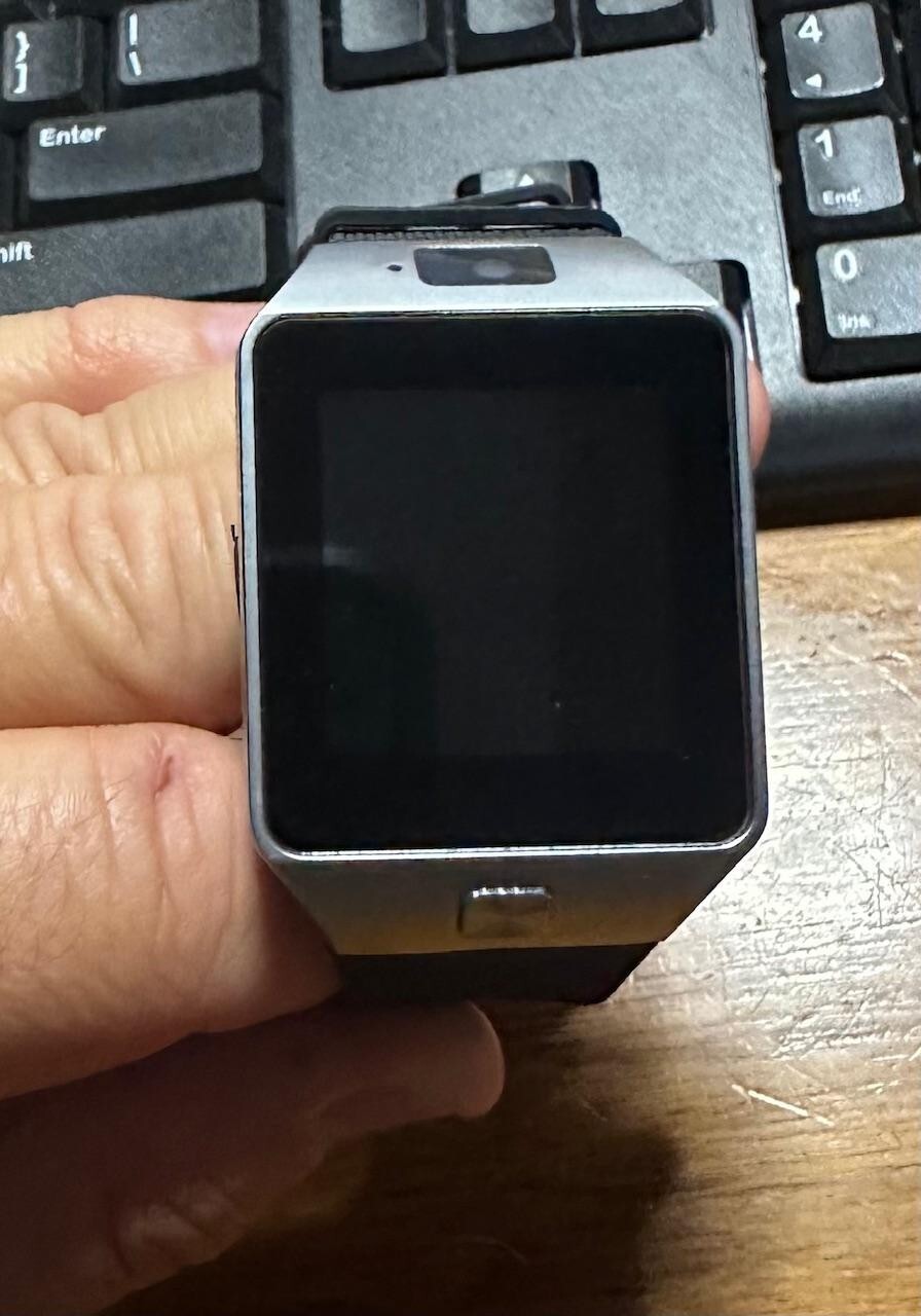 BLACK / SILVER SMART WATCH LQ-S1 CAMERA BLUETOOTH ANDROID – NO CORD #C89
