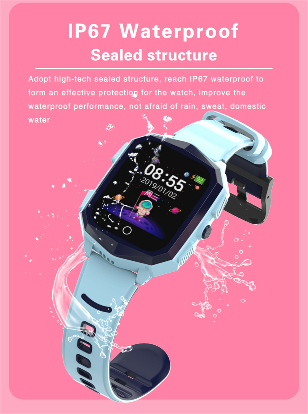 Kids Smartwatch 1.4″ Bluetooth Wristwatch 4G Watch Video Call Children Gift
