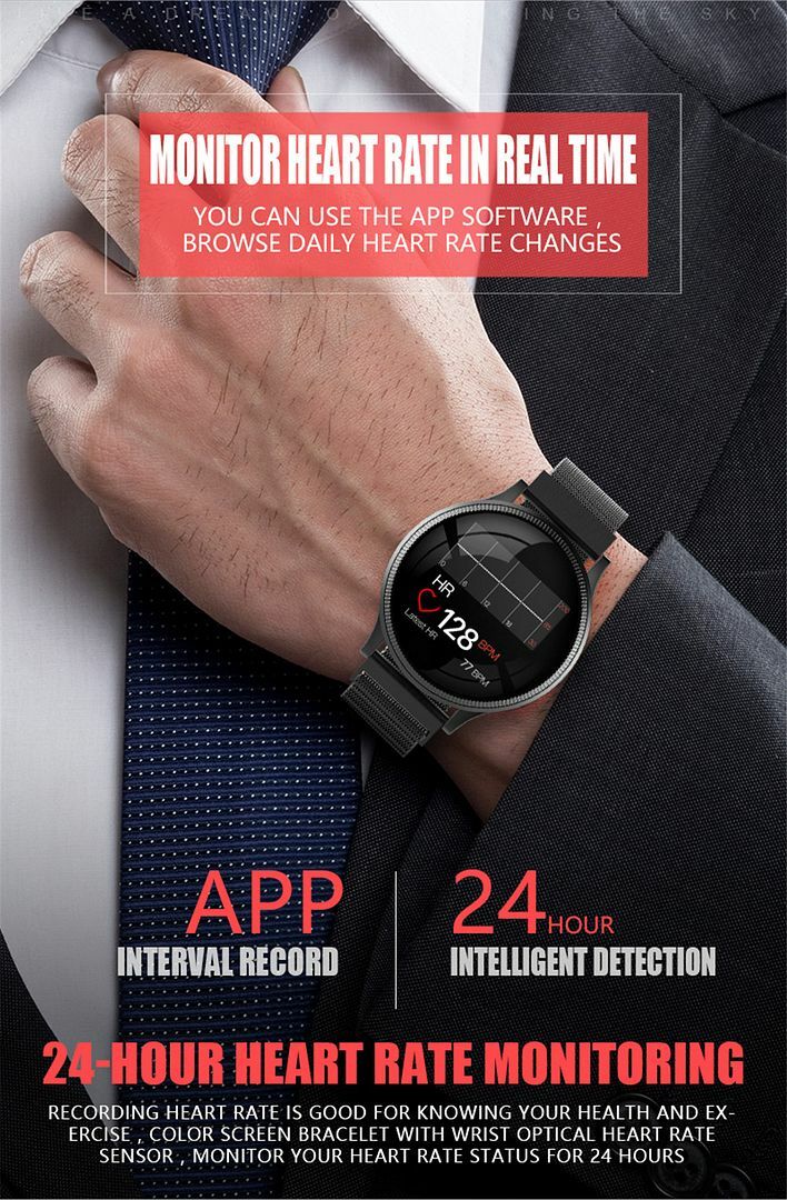 1.22″ Touch Screen Bluetooth SmartWatch Activity Tracker Call Reminder Men Women