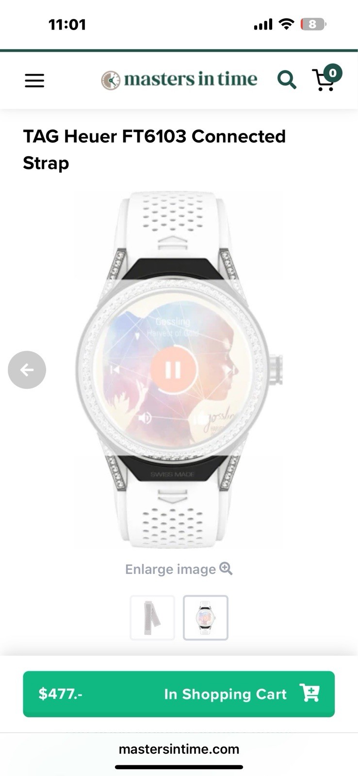 TAG Heuer Connected Smartwatch 46mm Black SS Case Silver SS Band Android 4GB