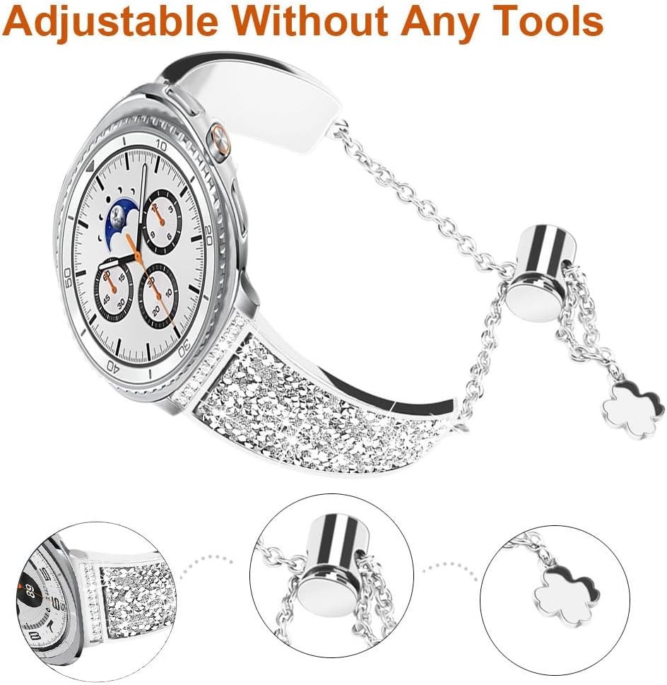 Adjustable Bling Strap Compatible with Samsung Galaxy Watch 8 40mm 44mm