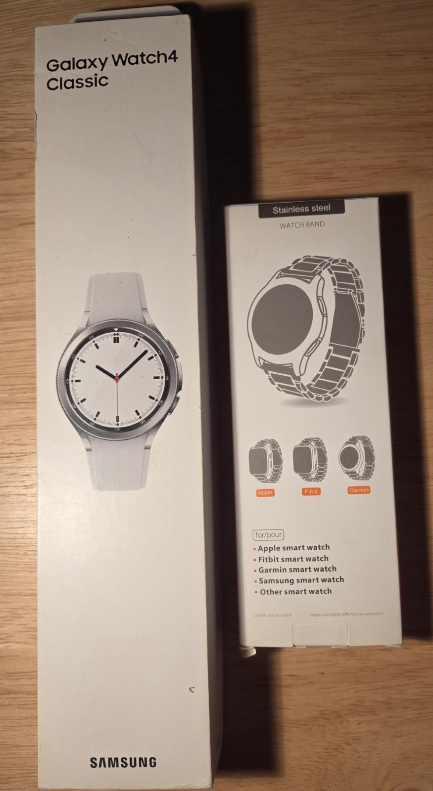 Samsung Galaxy Watch4 Classic SM-R880 42mm White & Silver Stainless Steel Bands