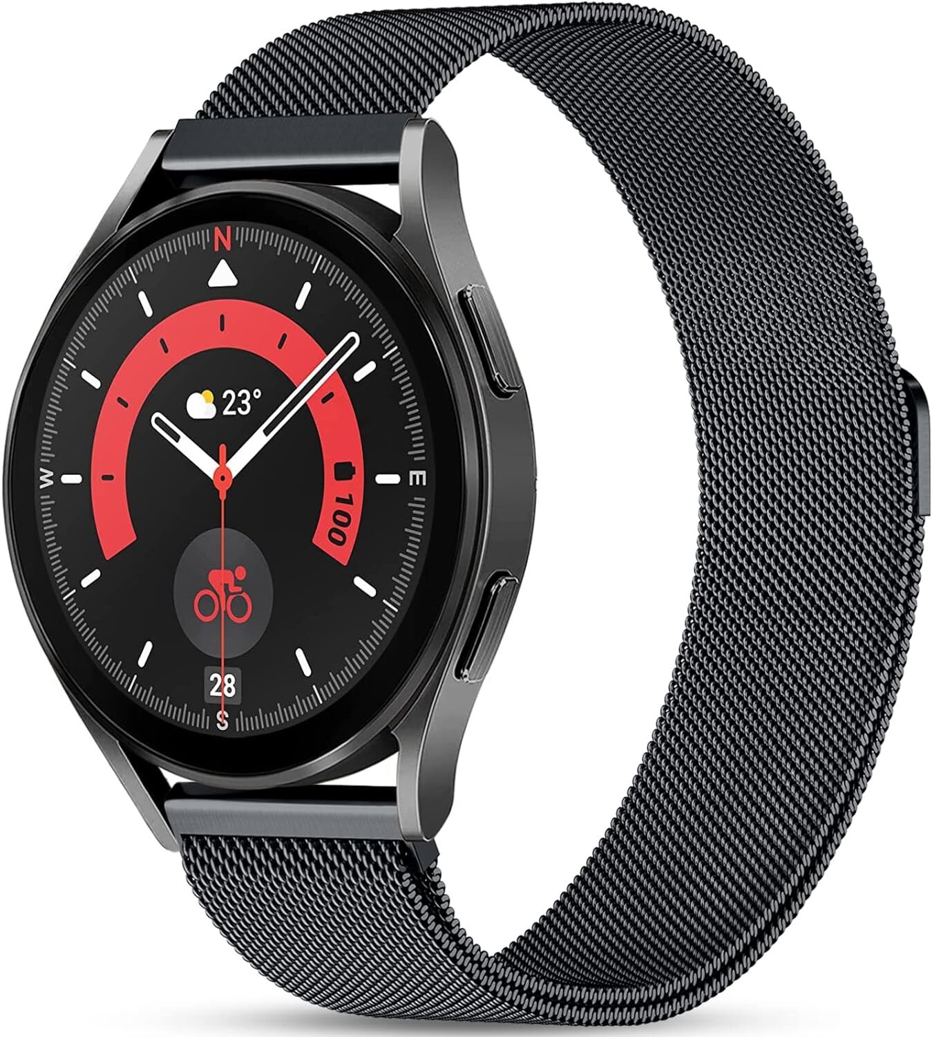 Samsung Galaxy Watch 4 40mm 44mm 42mm 46mm Stainless Steel watch Band [Silver]