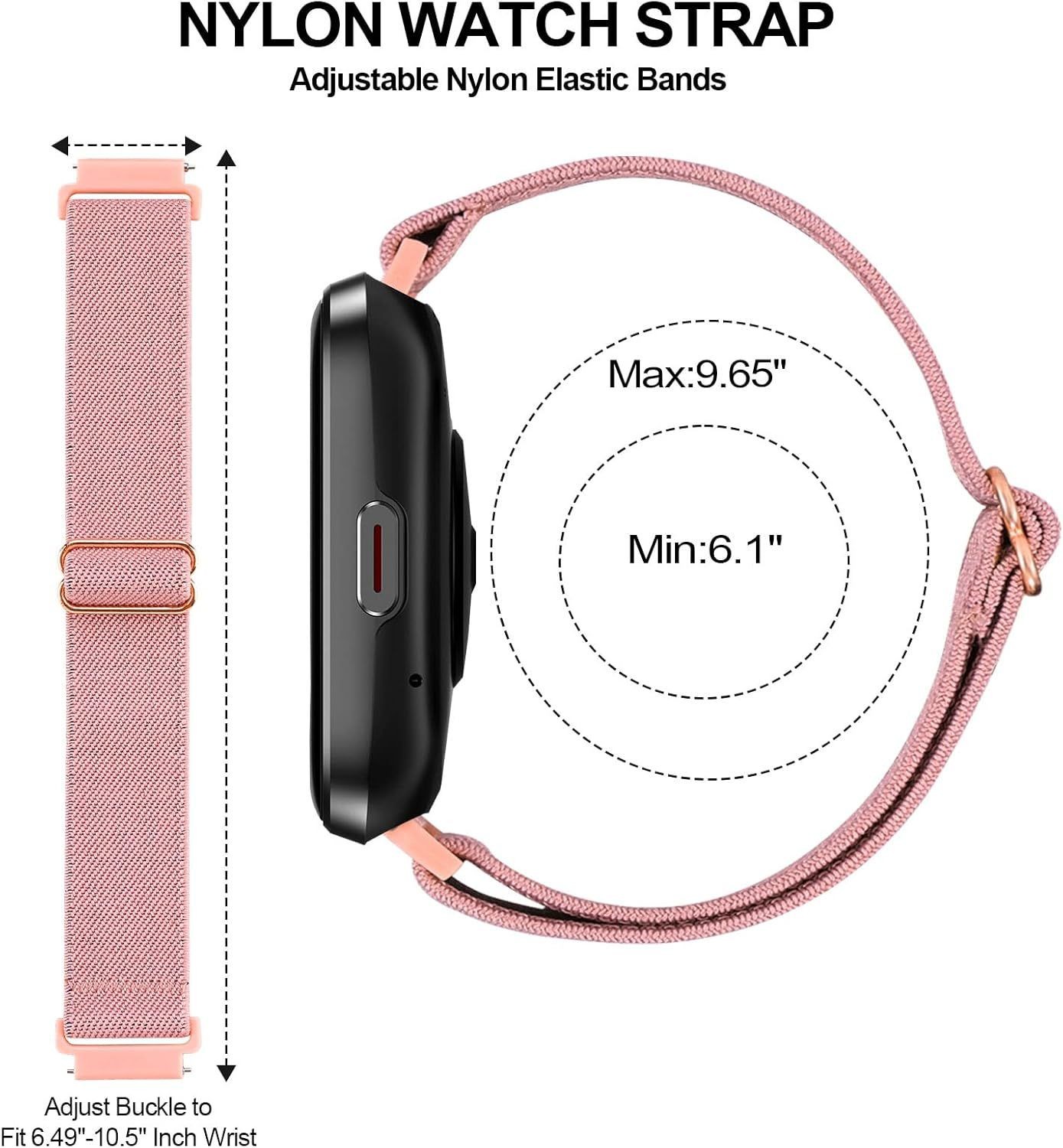 19mm Nylon Strap Compatible with SKG V7 Pro – Adjustable Soft Stretchy Loop