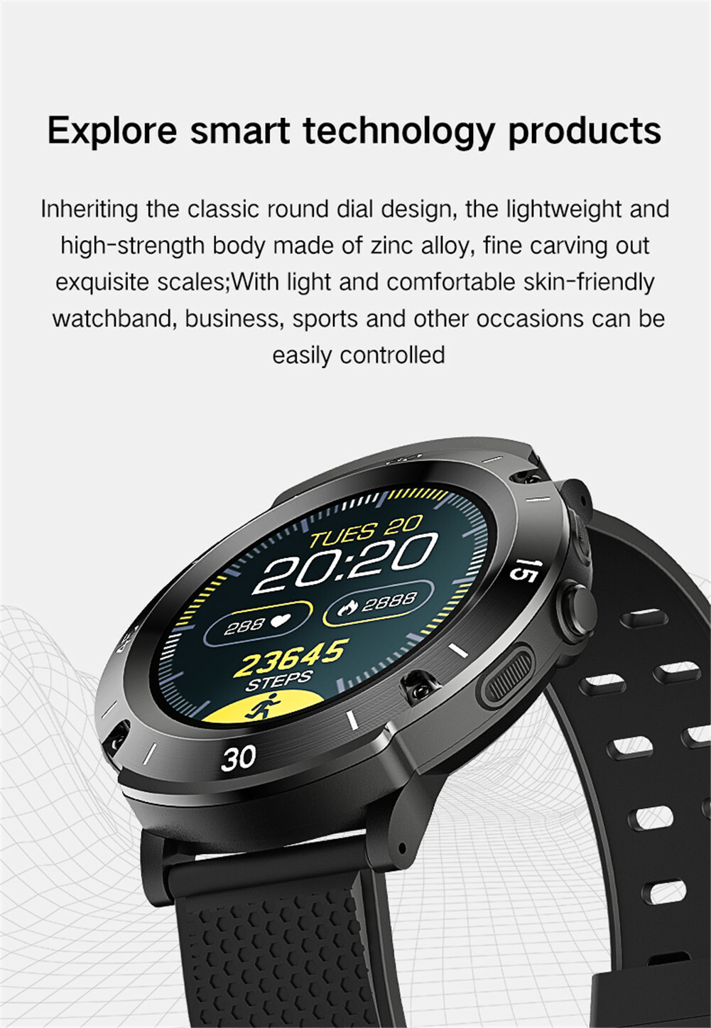 Sleep Monitor Smart Watch Bluetooth Bracelet Fitness Tracker Water Resistant