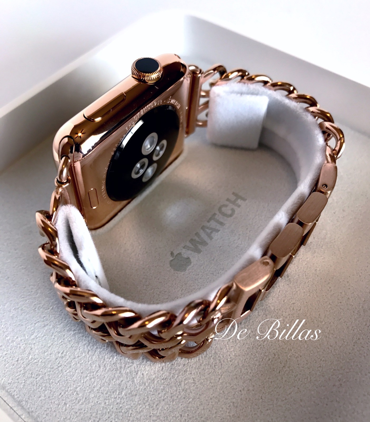 24K Rose Gold Plated 42MM Apple Watch SERIES 3 Rose Gold Links GPS+CELLULAR