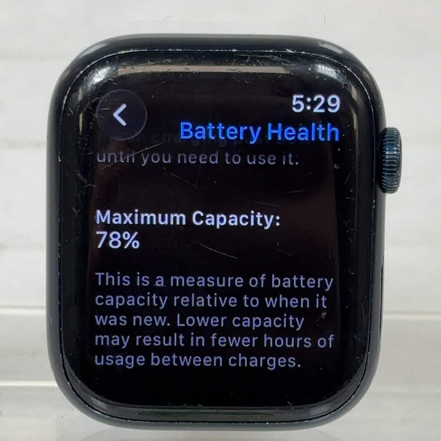 GPS Only Apple Watch Series 7 45MM Black Aluminum MKN53LL/A Face Only