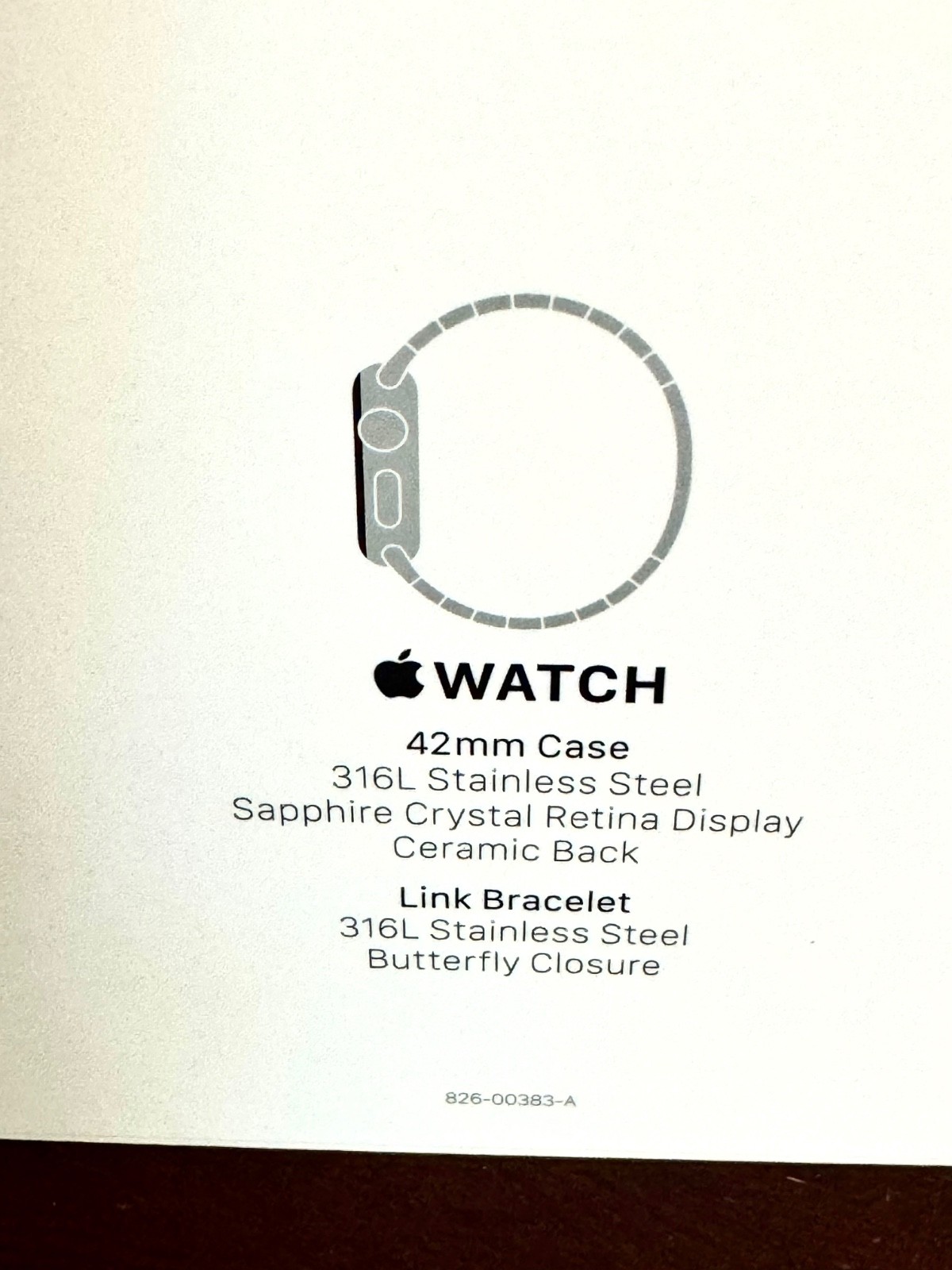 ORIGINAL 1st Generation Series 0 – 42mm Stainless Steel Apple Watch Model A1554