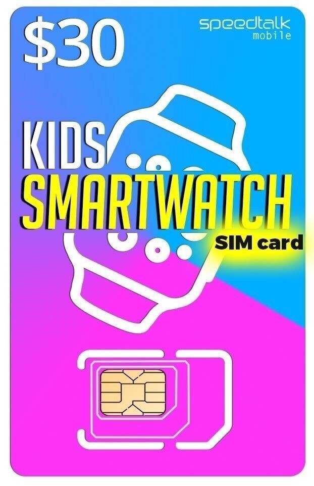 SpeedTalk Smartwatch SIM Card Kit 5G 4G LTE Kids Smart Watch & GPS Tracker Plan