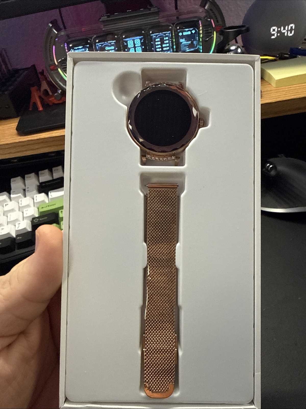 Smart Women’s Watch 1.32″ Display, Diamond Accent, Fitness Tracker