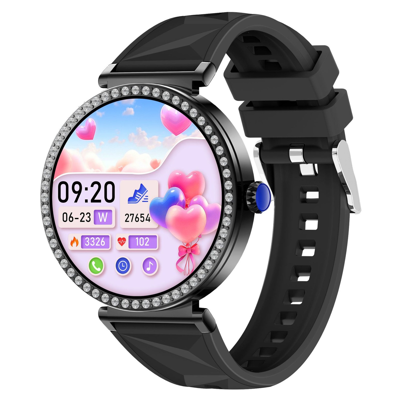Smart Watch For Women Bluetooth Cal Heart Rate Monitor Waterproof Sports Fitness