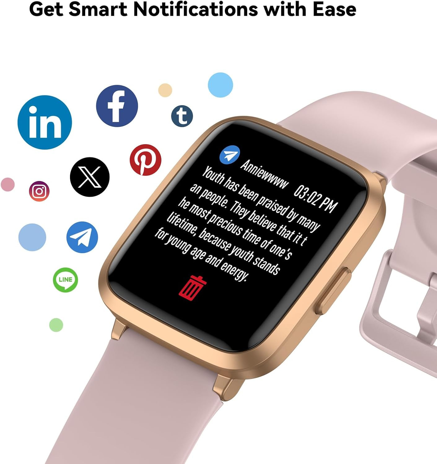 Fitness Tracker Watch with Heart Rate Monitor, Activity Tracker with Pedometer,