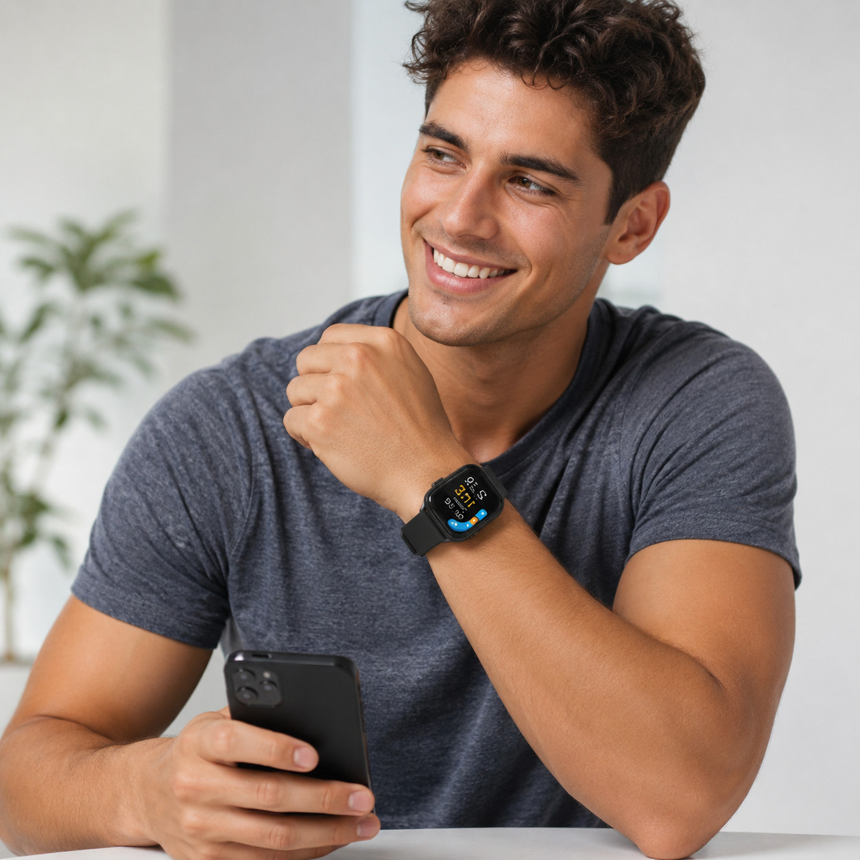 Smart Watch for Android & iOS – 1.4″ Touchscreen, Waterproof, Multiple Faces