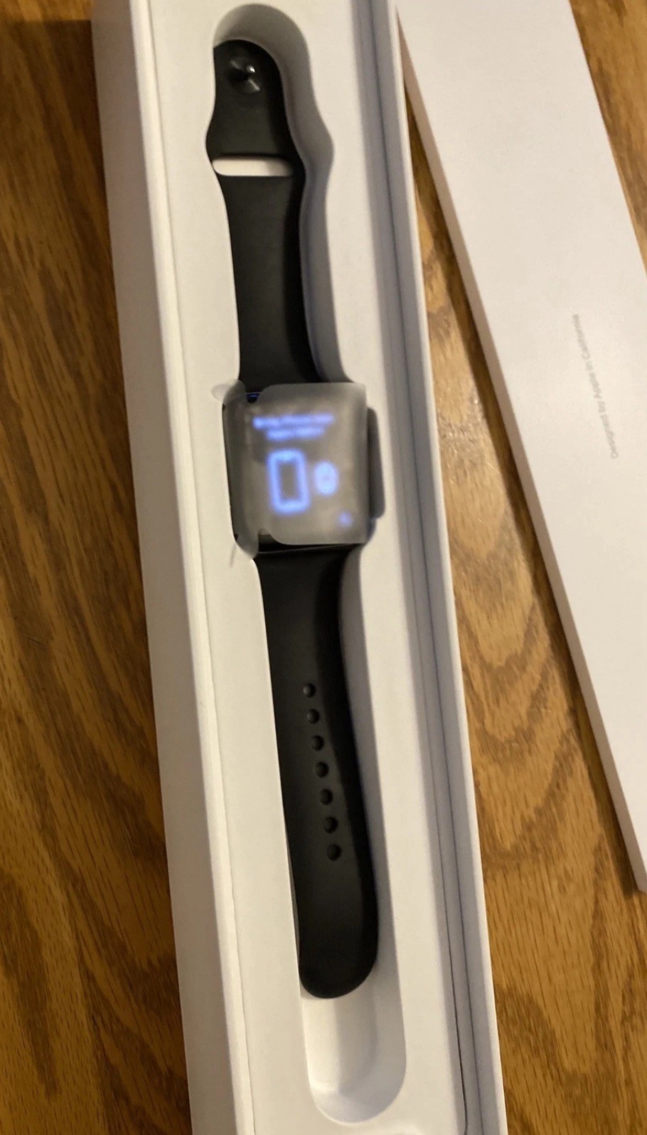 APPLE WATCH SERIES 3 GPS 42MM SPACE GRAY ALUMINUM BLACK SPORT MQL12LL/A PRE USED