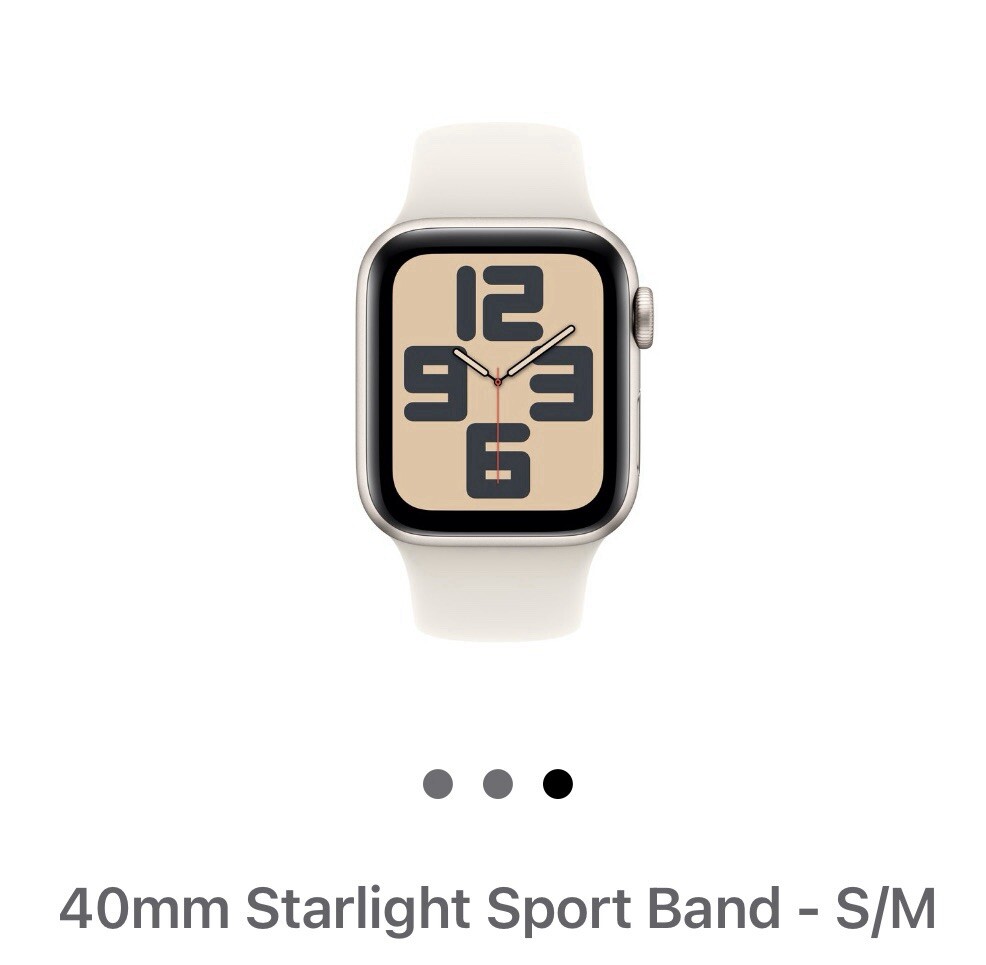 Apple watch Silicone 40mm Starlight Sport Band Only