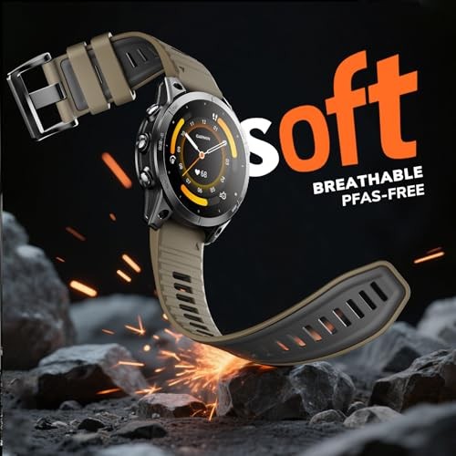 2 Pack Silicone Watch Bands Compatible with Garmin Fenix 8 Pro 47mm and Forerunn